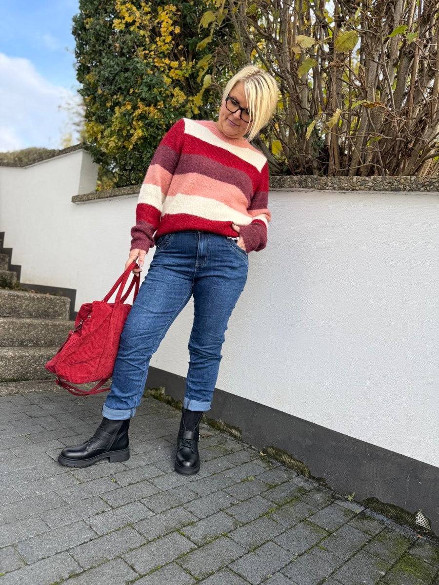 Baggy Fit Jeans mit Glitzerknopf PLUS SIZE