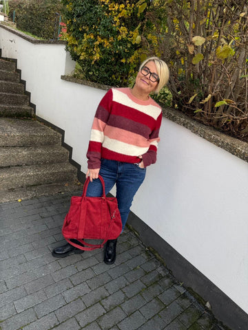 Baggy Fit Jeans mit Glitzerknopf PLUS SIZE