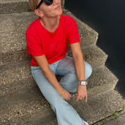 Banu Shirt in Erdbeerrot