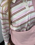 Streifen Shirt mit Kragen und Knöpfen