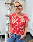 Mesh Shirt mit Blumenprint