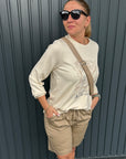 Bermuda Shorts in Taupe