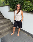 Weste mit V-Ausschnitt in Grau