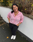 gestreifte Bluse aus Viskose in 3 Farben