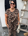 Culotte mit Palmenprint