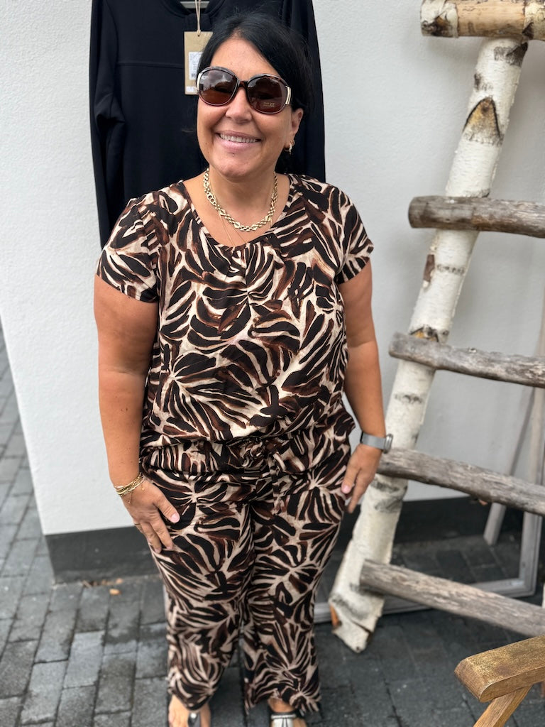 Culotte mit Palmenprint