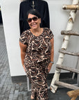 Culotte mit Palmenprint