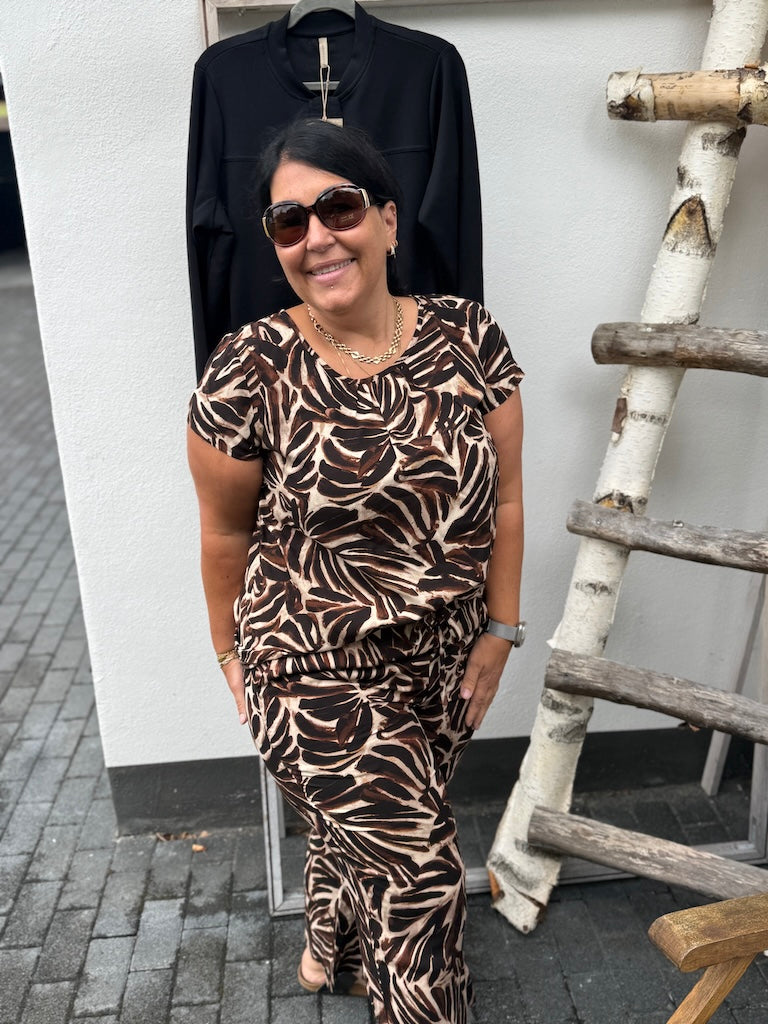 Culotte mit Palmenprint