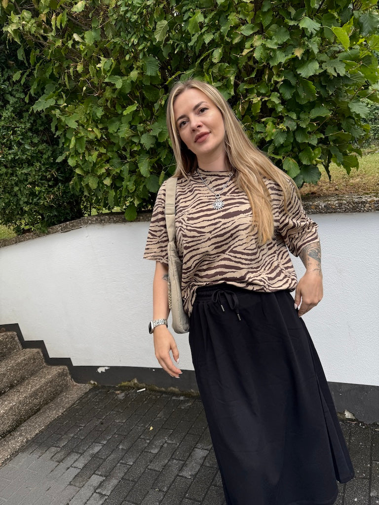 Banu Shirt mit 3/4 Ärmel mit Zebraprint