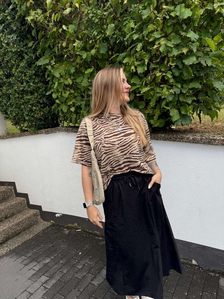 Banu Shirt mit 3/4 Ärmel mit Zebraprint