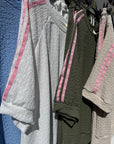 Plus Size Set mit Streifen in Krepp-Optik