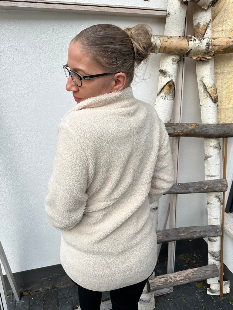 Teddyjacke in Creme