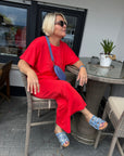 Banu Shirt in Erdbeerrot