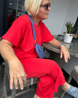 Banu Shirt in Erdbeerrot
