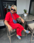 Banu Shirt in Erdbeerrot