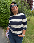 Shirt langarm gestreift blau