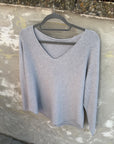 Weicher Basic-Pullover mit V-Ausschnitt in Frühlingsfarben