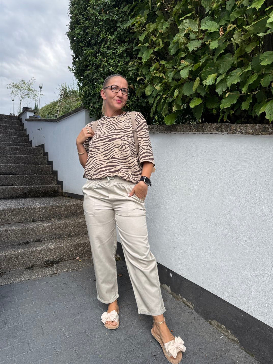 Lässige Hose in Beige