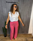 Hose mit elastischem Bund in Rose