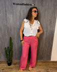 Hose mit elastischem Bund in Rose