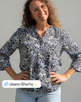 Shirt mit 3/4 Ärmeln mit Blumenprint