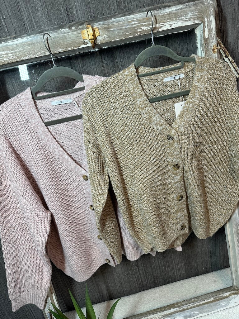 Kuscheliger Cardigan in rosa meliert