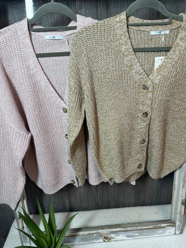 Kuscheliger Cardigan in rosa meliert