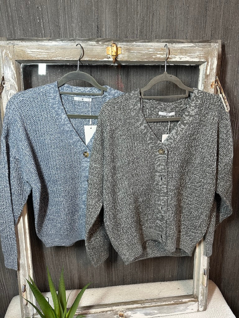 Kuscheliger Cardigan in grau-meliert