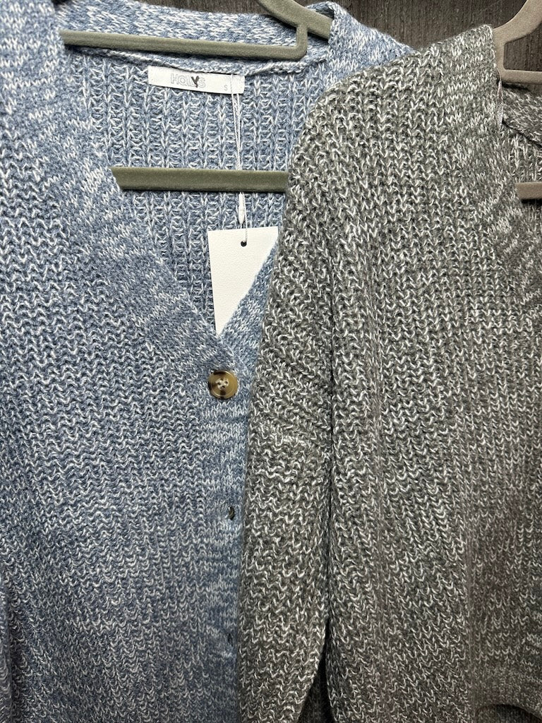 Kuscheliger Cardigan in grau-meliert