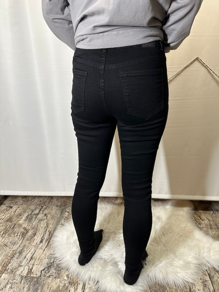 Basic Stretch Jeans in Schwarz