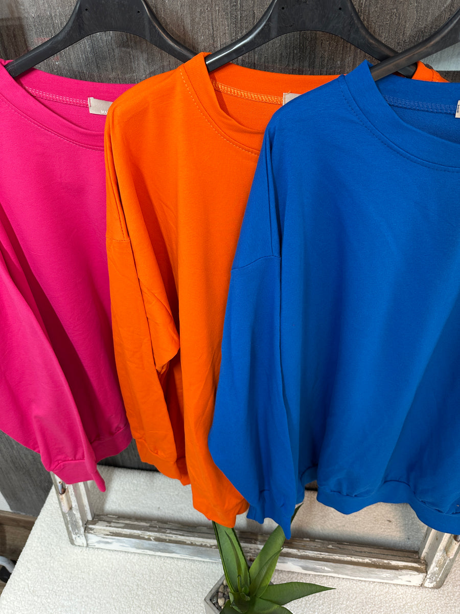 Sweatshirts in knalligen Farben