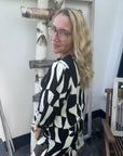 Langarm Bluse mit abstraktem Print