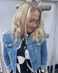 Langarm Bluse mit abstraktem Print