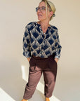 Edle Bluse mit Muschelprint