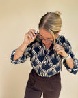 Edle Bluse mit Muschelprint