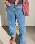 Stretch-Jeans mit Straight Leg