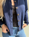 elegante Strickjacke in navy