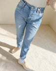 Mom Jeans in heller Waschung