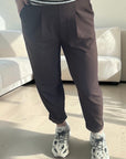 Edle Hose mit Bundfalte in Braun (8694)