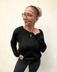 *SPECIAL* Pullover mit Spitzeneinsatz Gr. XS-M