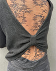 *SPECIAL* Pullover mit Spitzeneinsatz Gr. XS-M