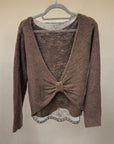 *SPECIAL* Pullover mit Spitzeneinsatz Gr. XS-M