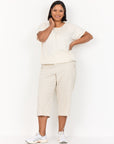 Caprihose in Creme