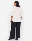 Basic Bluse mit 3/4 Ärmeln PLUS SIZE