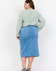 Bluse mit V-Ausschnitt Plus Size