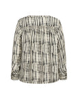 Plus Size Bluse mit abstraktem Print und V-Ausschnitt