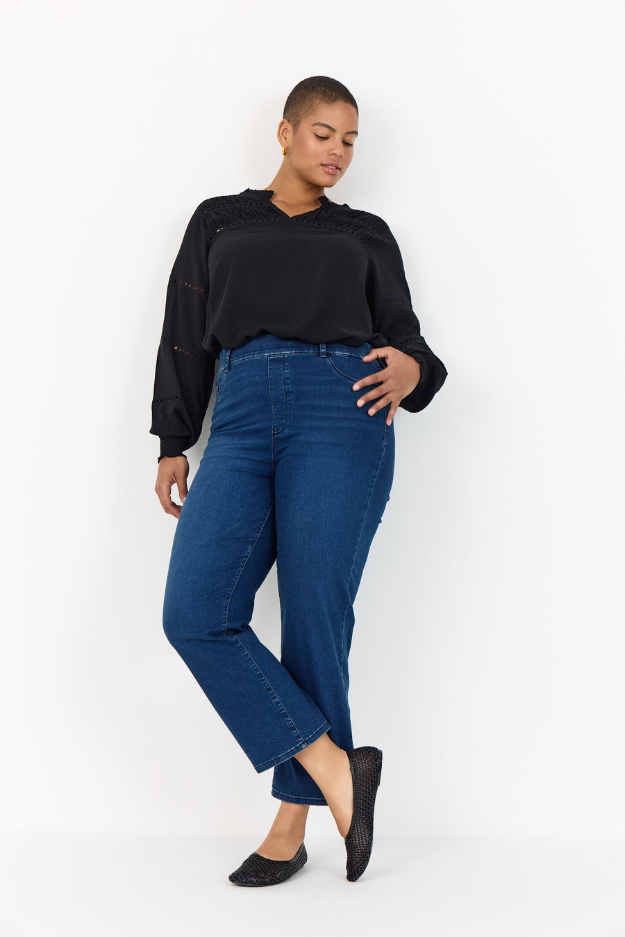 Plus Size Jeans in verkürzter Länge