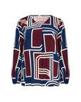 Plus Size Bluse mit geometrischem Print