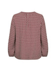 Plus Size Bluse mit tollem Muster in Bordeaux