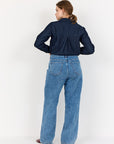 Stretch-Jeans mit Straight Leg